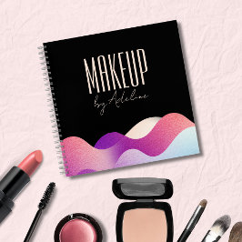 モダン赤面ピンク勾配波 ノートブック