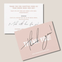 モダン赤面ピンク包装インサート