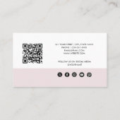 モダン赤面ピンク友達の紹介カードを参照 名刺 (裏面)