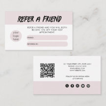 モダン赤面ピンク友達の紹介カードを参照