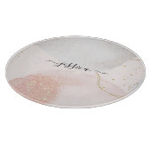 モダン赤面ピンク抽象芸術スクリプト名 カッティングボード (角)