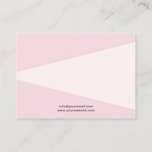 モダン赤面ピンク注文ありがとう名刺 名刺 (裏面)