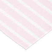 モダン赤面ピンク白ストライプ柄かわいいシック テーブルクロス (アングル)
