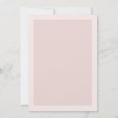 モダン赤面ピンク結婚写真のリハーサル 招待状 (裏面)