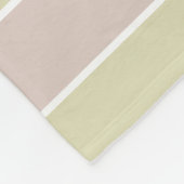 モダン赤面ピンク緑のストライプパターン フリースブランケット (角)