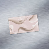 モダン赤面ピンク美しいサロンネイルアーティスト マグネット名刺 (インサイチュ)