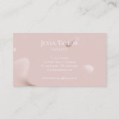モダン赤面ピンク美しいサロンネイルアーティスト 名刺 (裏面)