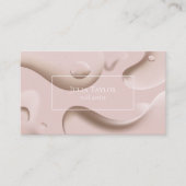 モダン赤面ピンク美しいサロンネイルアーティスト 名刺 (正面)