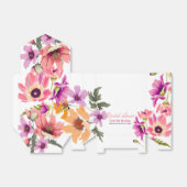 モダン赤面ピンク野花ブライダルシャワー フェイバーボックス (折り畳みなし)