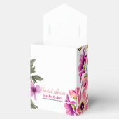 モダン赤面ピンク野花ブライダルシャワー フェイバーボックス (オープン)