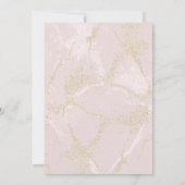 モダン赤面ピンク金ゴールドグリッターマーブルスウィート17 招待状 (裏面)