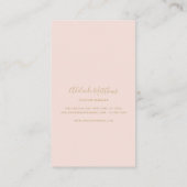 モダン赤面ピンク金ゴールドジュエリーイヤリングディスプレイ 名刺 (裏面)