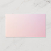 モダン赤面ピンク金ゴールドストライプまつ毛エクステンション 名刺 (裏面)