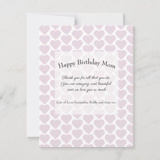 モダン赤面ピンク8フォトコラージュ最高のママ (裏面)