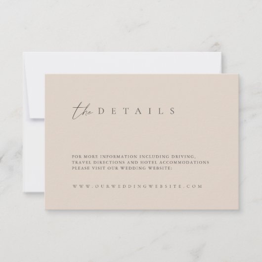 モダン赤面ピ結婚ンクの詳細エンクロージャカード 招待状 (正面)