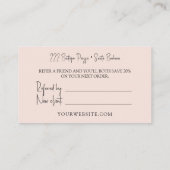 モダン赤面フレンド割引プランを参照 紹介カード (裏面)