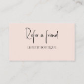 モダン赤面フレンド割引プランを参照 紹介カード (正面)