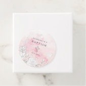 モダン赤面フローラ洗礼メッセージカード フェイバータグ (インサイチュ)