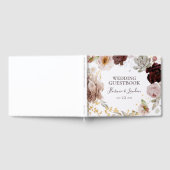 モダン赤面フローラ |の結婚ゲストブック ゲストブック (全面)