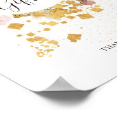 モダン赤面フローラ |カードとギフトサイン ポスター (角)