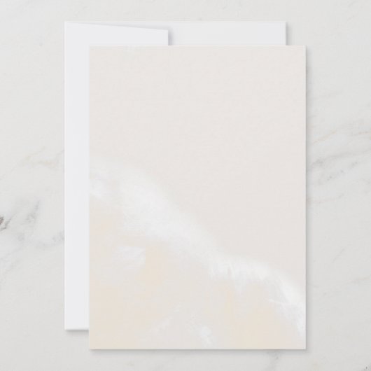 モダン赤面フローラ |シンプルカジュアルネイビ結婚ーズ 招待状 (裏面)