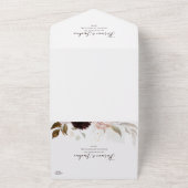 モダン赤面フローラ |シールして送信 オールインワン招待状 (外側)