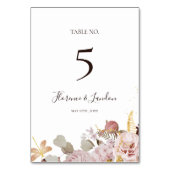 モダン赤面フローラ |テーブル番号 テーブルナンバー (裏面)