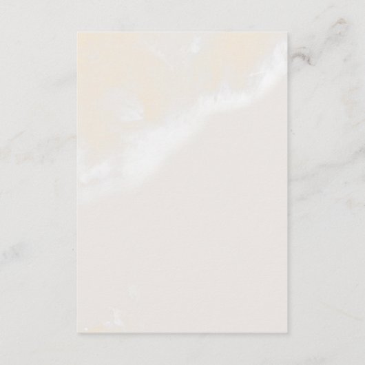 モダン赤面フローラ |ネイビーウェディングレセプション エンクロージャーカード (裏面)