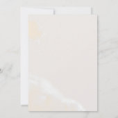 モダン赤面フローラ |ネイビーブライダルティーパーティー 招待状 (裏面)