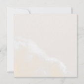 モダン赤面フローラ |ネイビー結婚スクエア 招待状 (裏面)