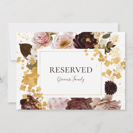 モダン赤面フローラ |予約済み記号 (裏面)