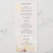 モダン赤面フローラ |水彩結婚式 プログラム (裏面)