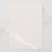 モダン赤面フローラ |水色結婚の アドバイスカード (裏面)