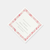 モダン赤面ペイズリータイポグラフィブライダルシャワー スタンダードカクテルナプキン (角)