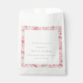 モダン赤面ペイズリータイポグラフィブライダルシャワー フェイバーバッグ (正面)