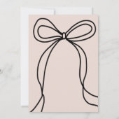 モダン赤面ボウ卒業パーティ招待状 案内状 (裏面)