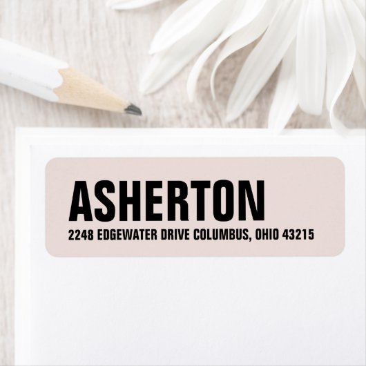 モダン赤面差出人住所 ラベル (インサイチュ)