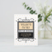 モダン赤面引っ越しましたファミリのサイン移動 案内ポストカード (スタンド正面)