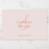 モダン赤面結婚の スパークリングワインラベル (シングルラベル)