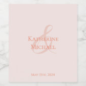 モダン赤面結婚の ワインラベル (シングルラベル)