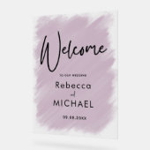 モダン赤面絵を描結婚薄紫 アクリルサイン (傾斜)