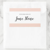 モダン赤面縁ど 長方形シール (バッグ)