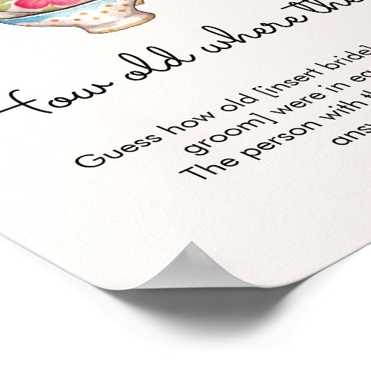 モダン赤面茶パーティー何歳だったブライダル ポスター (角)