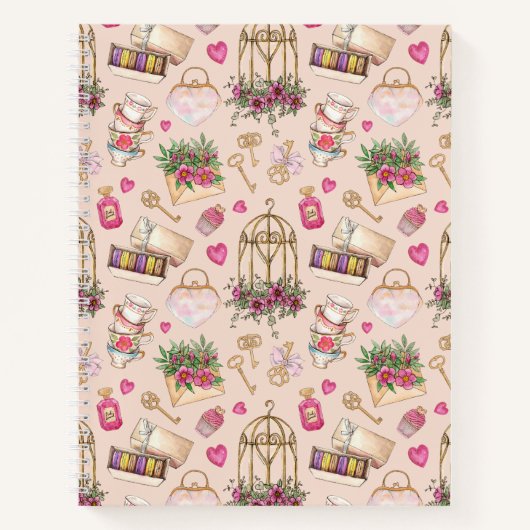 モダン赤面茶パーティー ノートブック (正面)