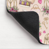 モダン赤面茶パーティー マウスパッド (コーナー)