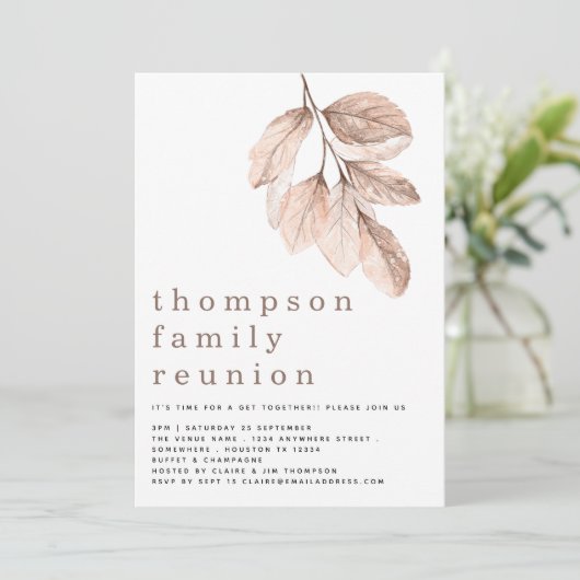 モダン赤面葉ファミリ懇親会パーティー 招待状 (スタンド正面)