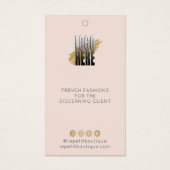 モダン赤面衣料品価格ラベル（ロゴ付き） (正面)