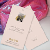 モダン赤面衣料品価格ラベル（ロゴ付き）