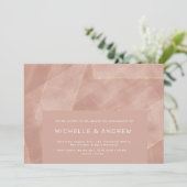 モダン赤面金ゴールド婚約パーティ 招待状 (スタンド正面)