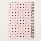 モダン赤面2枚の写真水玉模様パターンと年 プランナー手帳 (裏面)